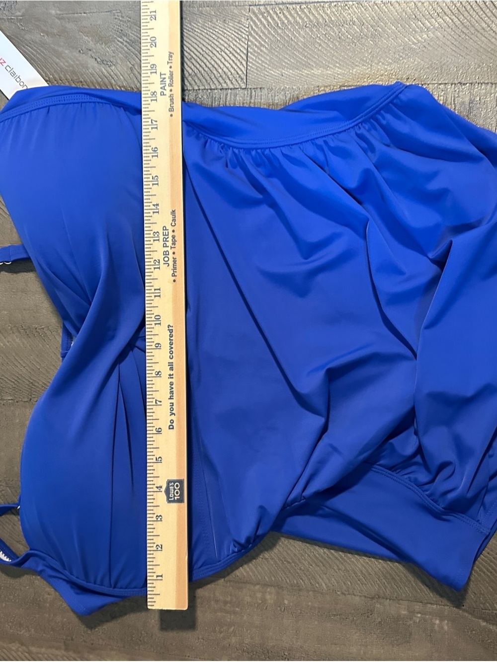 NWT Liz Claiborne Womens Sapphire Ruched One Piece Swimsuit 24W - Picture 11 of 11